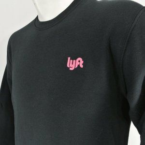 LYFT Tech Company Black Sweatshirt Employee Uniform Shirt Size L